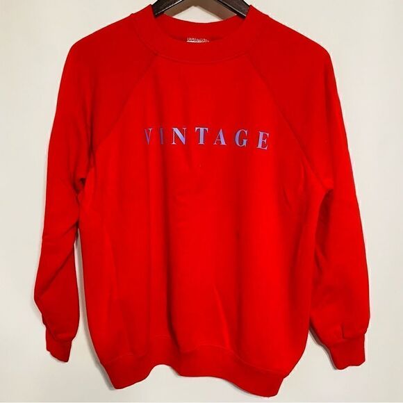 Vintage Red And Blue Graphic Sweatshirt Womens Size Large - Picture 1 of 6